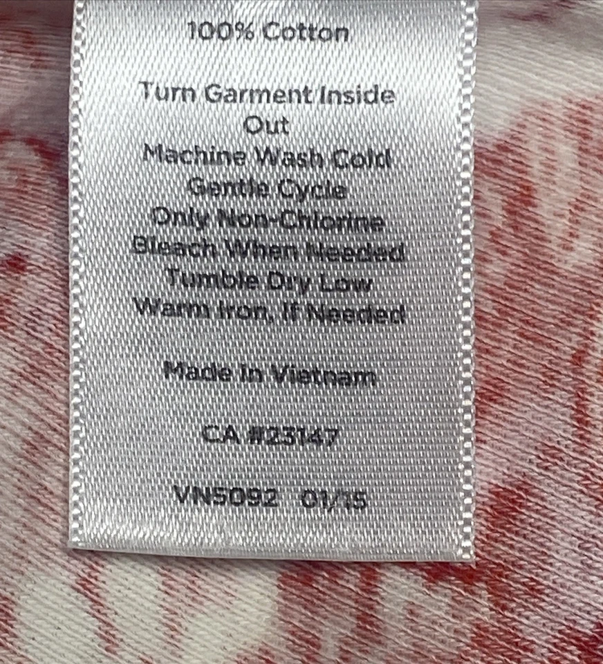 Женская блуза Talbots размер XL топ длинный slv красный гибискус цветочный круглый вырез - Изображение 4 из 4