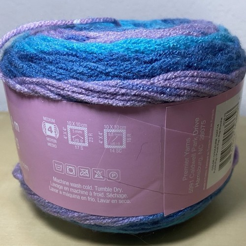 Filati Premier Sweet Roll Color Punch Pop 5 oz 245 iarde 100% acrilico #4 peggiorati - Foto 3 di 6