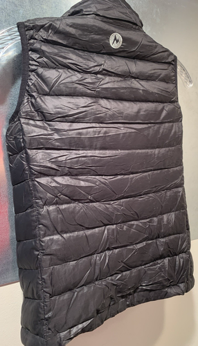 Marmot Puffer Vest Mens XSmall Black 800 Fill Goose Down Full Zip Quilted Vest - Picture 5 of 19