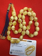 Certified Amber Experts Natural Baltic Amber Stone 57 Grams 16.6x12.7mm 35 Beads