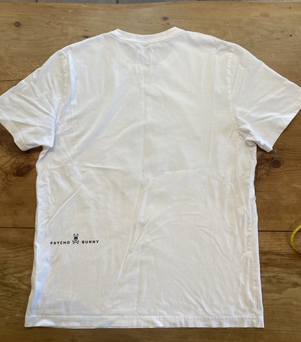 Psycho Bunny Shirt Mens 7 White Gray Graphic Print Jersey Sportswear Jumper XL - Picture 6 of 11