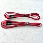 Przedłużacz JSSAUX Red USB - pleciony - 6 stóp - 2-pak