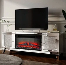 Cosvalve TV Stand with Fireplace