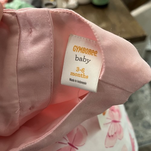 Gymboree Partykleid rosa weiß Ostern 3-6 Monate neu Schmetterling - Bild 4 von 4