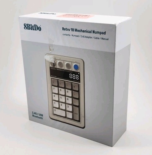 Retro 18 Mechanical Numpad, Supports Calculator Mode, Bluetooth/2.4G/Wired Nu... - 第 14/14 張圖片