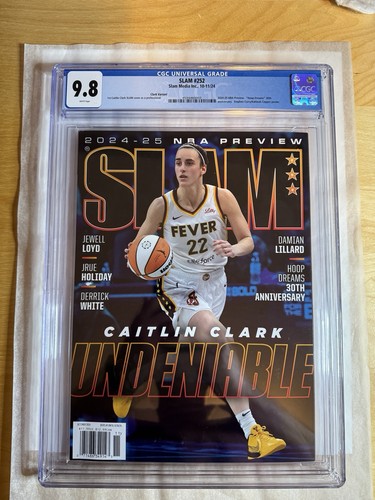 Caitlin Clark 1st Pro SLAM CGC 9.8 10/24 Fever Iowa WNBA not sports illustrated