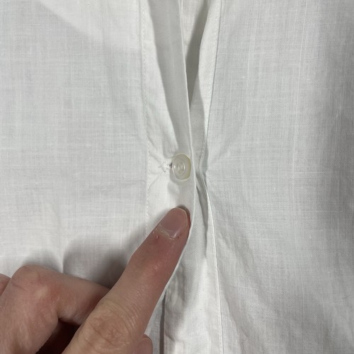 VINTAGE 30s Manhattan Tuxedo Bib Shirt Men Size 15 34 Rear Button Collarless - Picture 12 of 20