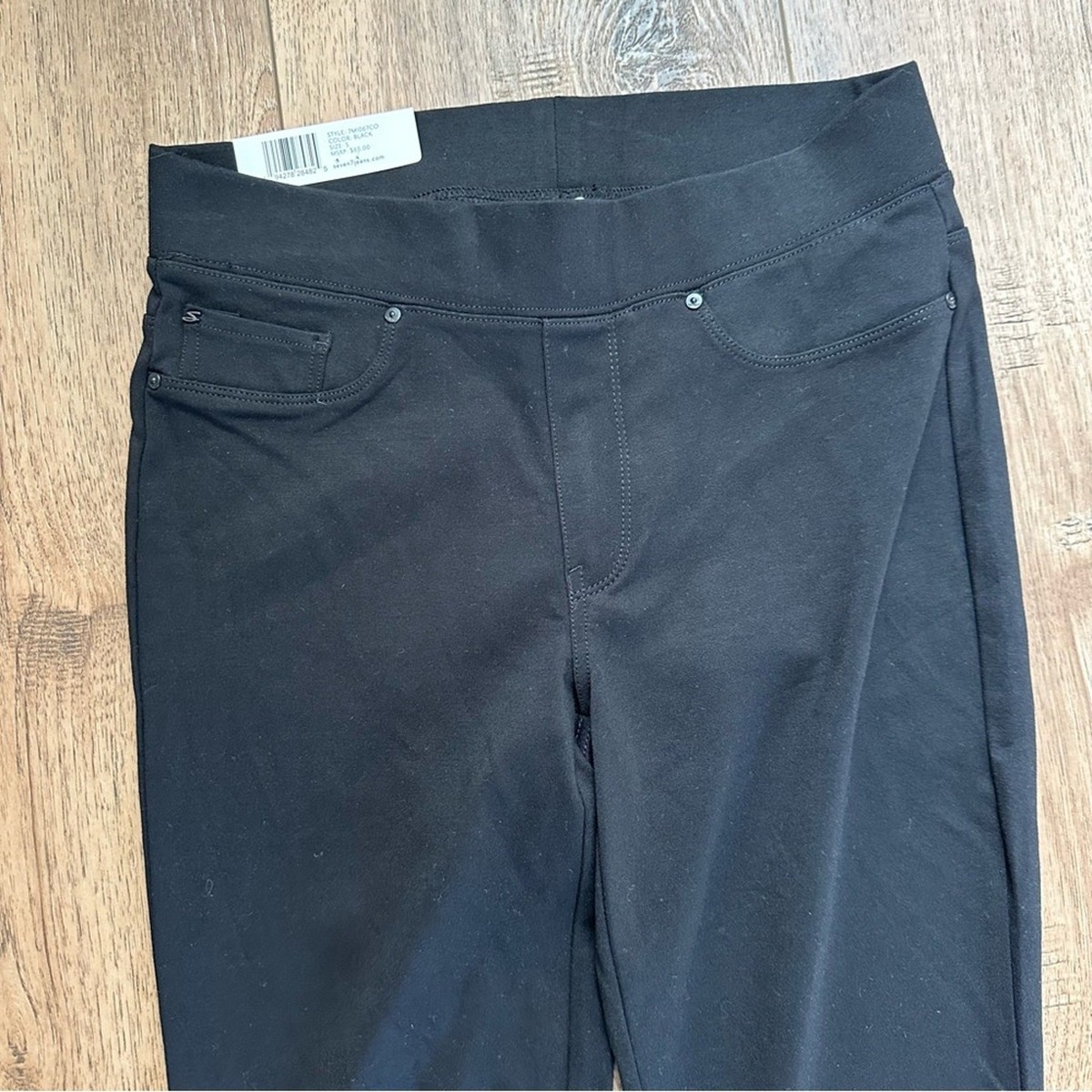 NWT! Seven7 Women's Ponte Knit Pants, Solid Black, Stretch
