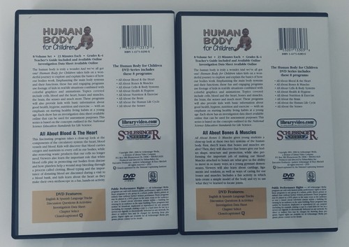 Schlessinger Media Set of 8 DVDs “Human Body For Children ” Series , Grades K-4 - Imagen 4 de 10