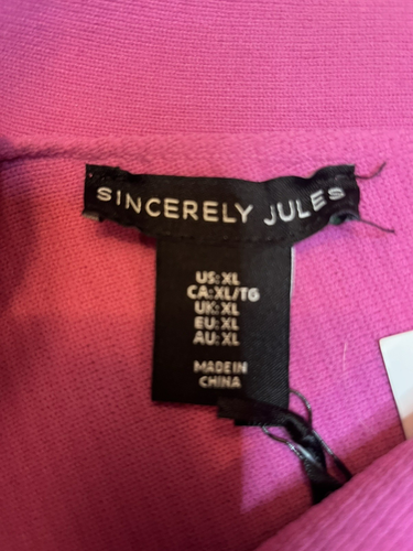 NWT Sincerely Jules Fucshia/Pink Knit Cross-Halter Crop Top - XL - Picture 8 of 9