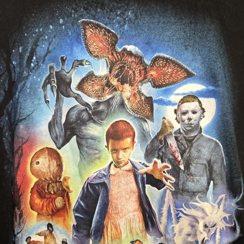 Halloween Horror Nächte 2018 schwarz XS T-Shirt Medium Poltergeist Michael Myers - Bild 2 von 11