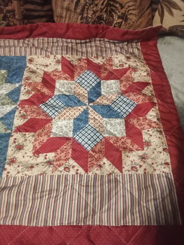 Quilted vintage style standard bed pillow case. - Picture 3 of 7