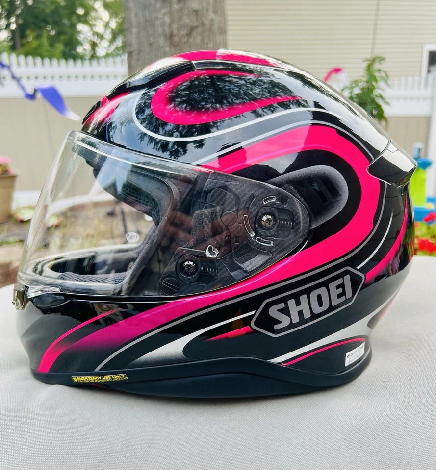 Shoei RF-1200 Intense Full Face Helmet Black/Pink/Clear Visor/Size Medium - Image 2 of 4