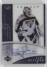 2007-08 Upper Deck Trilogy Ice Scripts Tomas Vokoun #IS-TV Auto 0af