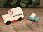 Vintage 70’s Fisher Price Little People Children’s Hospital Ambulance & Gurney