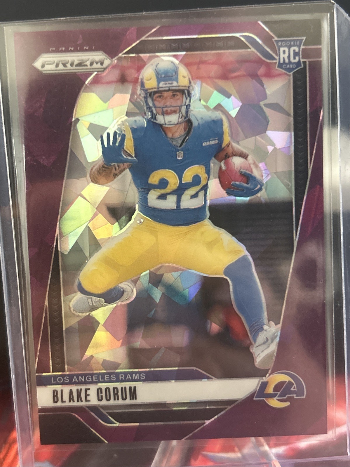 2024-25 Panini Prizm - Blake Corum #308 Purple Ice Prizm /225 (RC) Rams