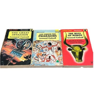 Leonard Cottrell Vintage Pan Bundle Bull Of Minos, Great Invasion, Life Under