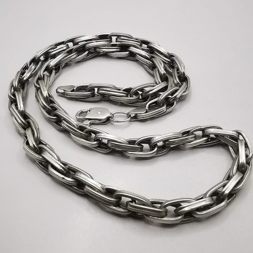 Vintage Handmade Unisex 8mm Cuban Link Chain 925 Sterling Silver Necklace 47.27g - Picture 5 of 15