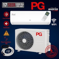 12000 BTU Mini Split AC Inverter Heat Pump Ultra Quiet, 17 SEER2 110V, WiFi, R32