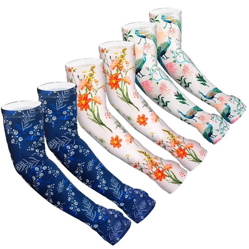 3 Pairs Garden Sleeves for Women,Farmer Sleeves Sun UV Protection Cooling Fle...