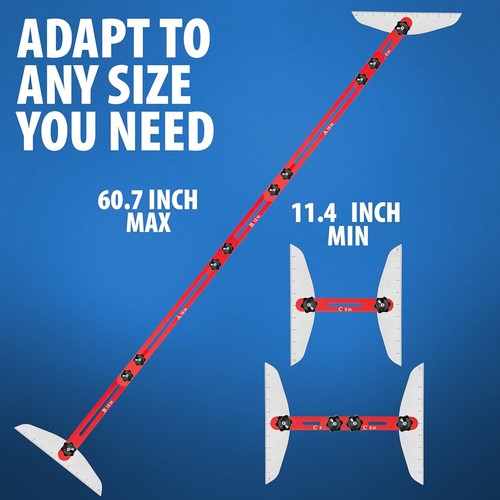 ADJUSTABLE Stair Tread Template Tool Tread Gauge jig 11.4" to 60.7"  stainless - Picture 3 of 8