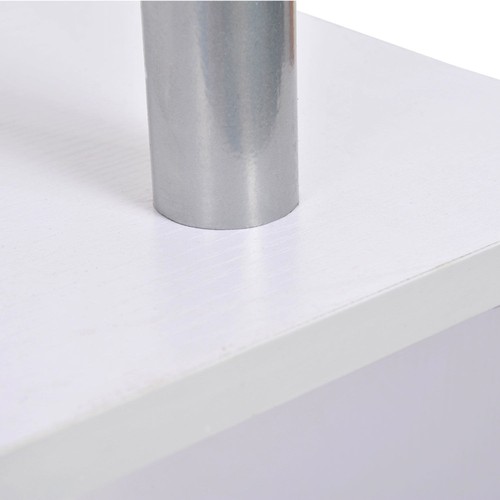 HOMCOM Libreria Design Moderna 4 Ripiani in Legno e Ferro 80×30×145cm Bianco - Foto 10 di 10