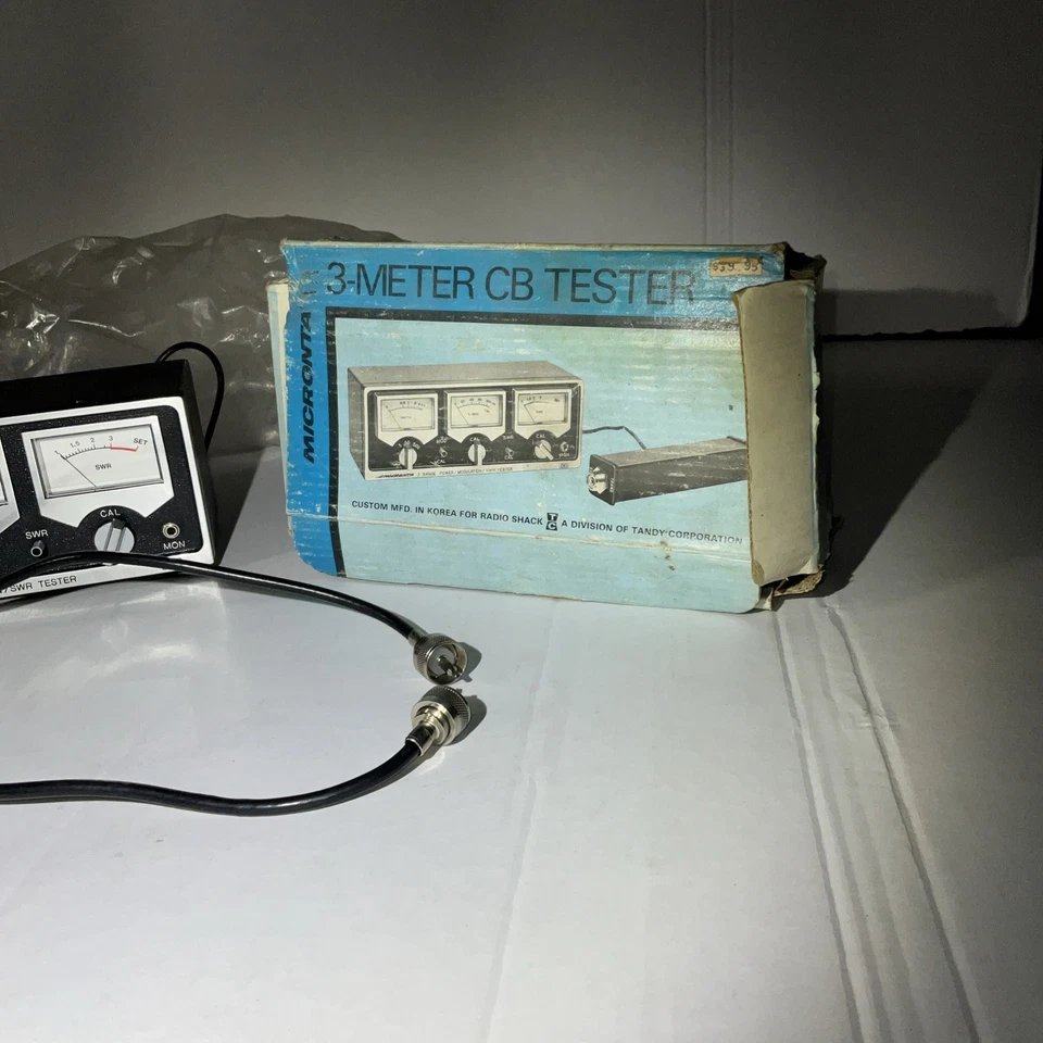 Micronta 3-Meter CB HAM Tester Radio Shack CAT #21-522 Power/Modulation UNTESTED - Image 3 of 4