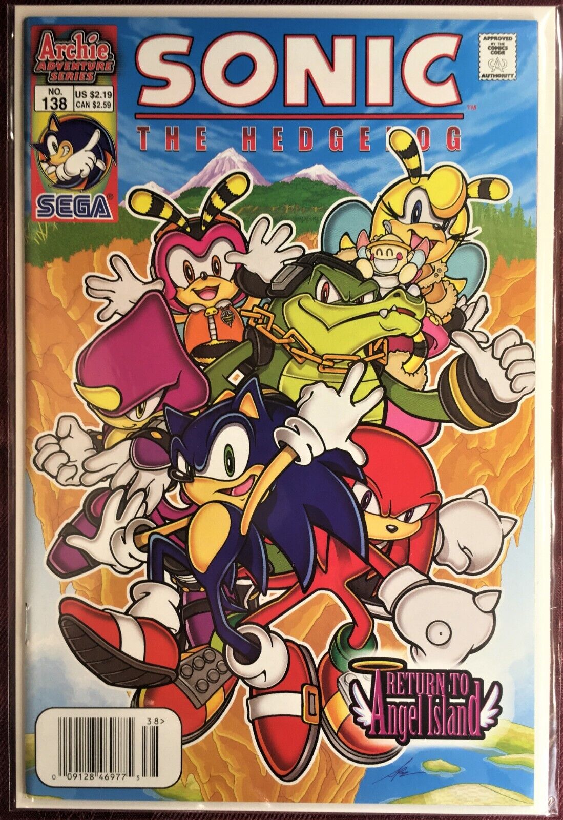 SONIC The HEDGEHOG Comic Book #138 September 2004 KNUCKLES JULIE SU Bagged  NEW