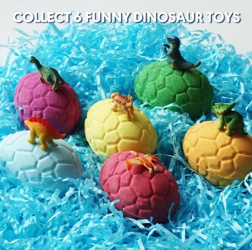 Dino Bath Bombs for Kids with Surprise Inside- Dino Set of 6 Pcs Bathbombs - Picture 2 of 5
