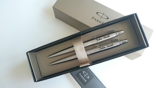 Personalised Engraved Parker Jotter & IM Ball Pen, Pencil, Pens Set GREAT GIFT - Foto 19 di 25