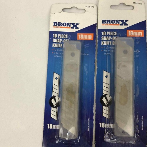 3 Bronx Tools 10 Piece Snap Off Knife Blade 18MM 9 Cutting Points - Picture 2 of 4