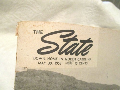 The State Down Home in North Carolina~May 30, 1953~Collectible Travel Brochure - Picture 2 of 12