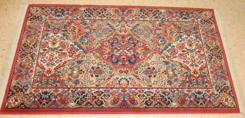 AUTHENTIC KARASTAN MULTICOLOR PANEL KIRMAN PATTERN #717 RUG CARPET ,,2'6" x 4'3" - Picture 9 of 17