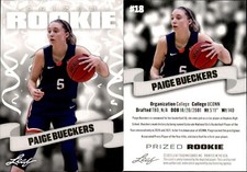 Paige Bueckers 2023 Leaf Rookie #18 "PRIZED ROOKIE" UCONN Rookie Card