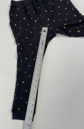 Spiritual Gangster Girls Harem Jogger Pants Star Print Black Gold Size 6 - Picture 8 of 8