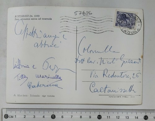 57626 Cartolina - L'Aquila - Roccaraso - seggiovia di Roccalta - VG 1959 - Imagen 2 de 2