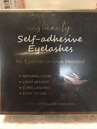 easbeauty selbstklebende Wimpern kein Eyeliner oder Kleber benötigt 2 Paar wiederverwendbar - Bild 2 von 3