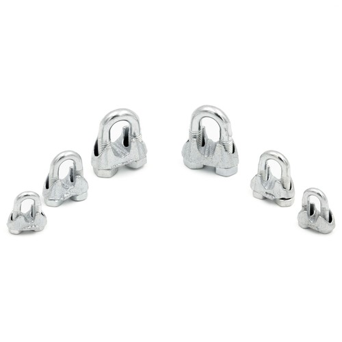 Alfa Logistik Drahtseil Set - Stahlseil mit 4x Drahtseilklemmen und 2x Kauschen - Bild 2 von 6