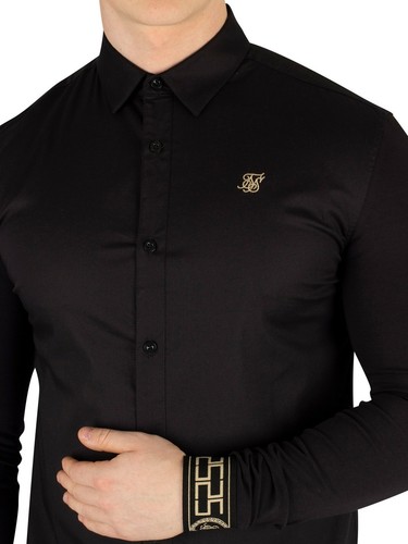 Men's Sik Shirt Cartel Black Silk awxw5qCR0O