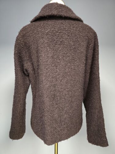 Eileen Fisher Boucle Wool Pile Teddy Coat With Shawl Collar SIZE Small D240020 - Picture 3 of 11