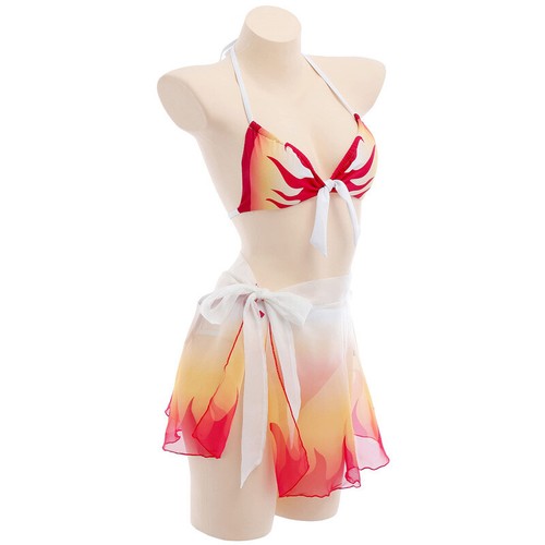 Anime Demon Slayer: Kimetsu no Yaiba Women's Swimsuit Bikini Swimwear Suit R02 - Picture 4 of 14