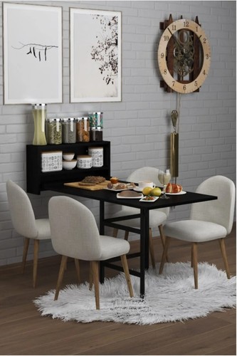 Murphy Folding Table Space Saving Wall Mounted Foldable Dining Kitchen Table - Picture 11 of 15
