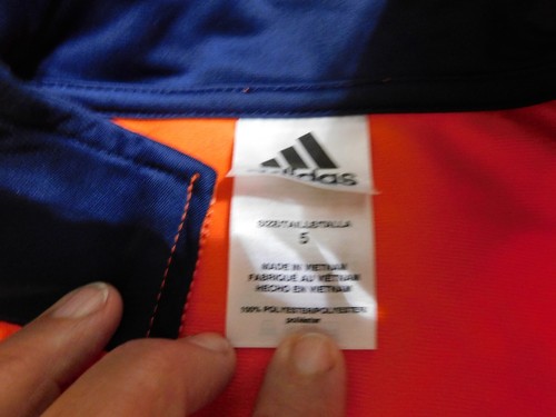 adidas orange blue zip-up track jacket youth sz 5 - Picture 5 of 5