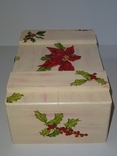 Geschenkbox Holzbox mit Motiv Weihnachtsbox Geschenkschachtel Holzkiste Box - Bild 3 von 6