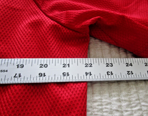 Adidas Mens THREE STRIP LIFE Red Snap Button Baseball Shirt Large - Picture 7 of 8