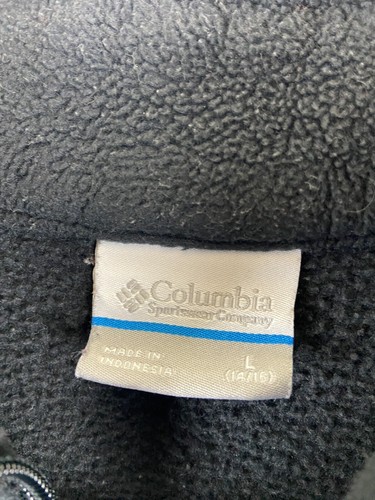 Columbia Youth Girl's Full Zip Fleece Jacket Size 14/16 (L) Solid Gray - Picture 3 of 10