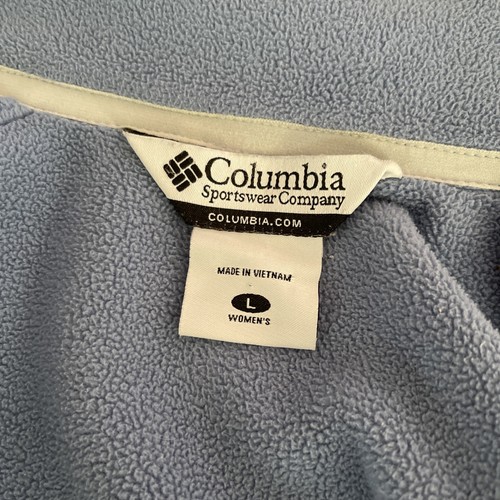 Columbia Damen Fleecejacke blau Color Block Full Zip Reißverschlusstaschen Größe L - Bild 9 von 12