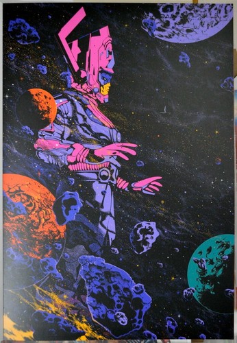 GALAKTUS Mondo Kunstdruck Kilian Eng Kunst Marvel Fantastic Four Silver Surfer