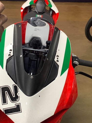 FOR Ducati Panigale V2 V4/S FULLSIX UPPER CARBON WINDSCREEN FAIRING SMOKE SCREEN - Picture 2 of 8