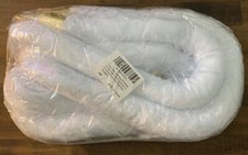 2 Pack White Velvet Stanchion Rope Gold Hooks 5' crowd control safe movie party